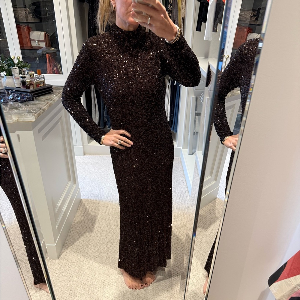Zara sequin long dress, size M